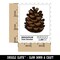 Realistic Pinecone Pine Cone Waterproof Vinyl Phone Tablet Laptop Water Bottle Sticker Set - 5 Pack